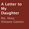A Letter to My Daughter (Unabridged) audio book by Nina Simone Gaines