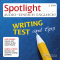 Spotlight Audio - Writing test and tips. 2/2014. Englisch lernen Audio - Tipps für den IELTS-Test, schriftlicher Teil audio book by div.